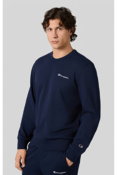 Champion سترة رجالي برقبة دائرية من Icons باللون الأزرق الداكن-220730-BS501