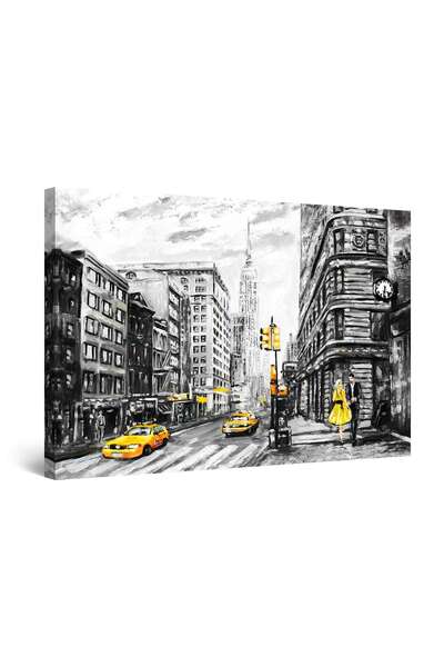 startonight Tablou DualView Startonight Taxiuri in New York, 80 cm x 120 cm