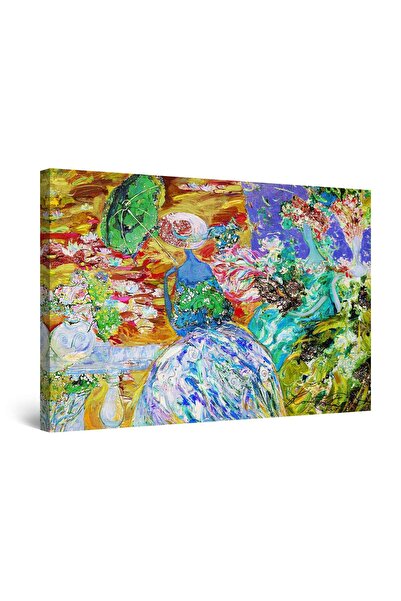 startonight Tablou DualView Startonight Femeia cu umbrela verde, 90 cm x 60 cm