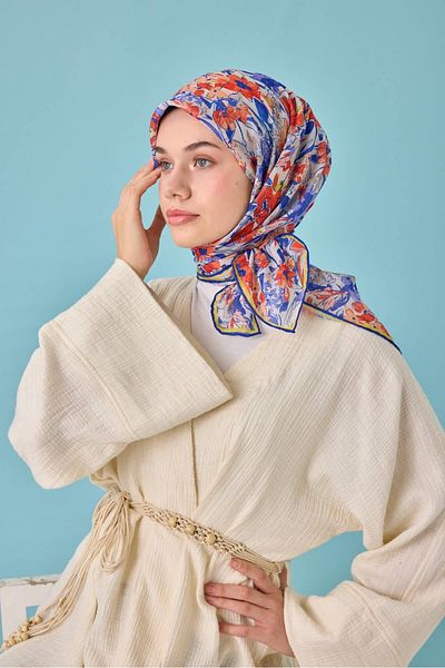 Silk Home Μαλακό βαμβακερό κασκόλ με μοτίβο Bodrum