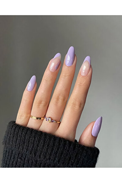 ZarDünya Kalıcı Lila Nail Art 24'lü Takma Tırnak