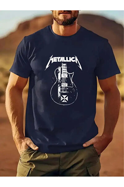 PARUNIV Tricou Barbati, Lejer pentru Iesiri Casual, bumbac 100%, Rock, Metallica