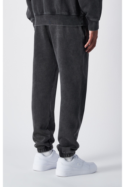 Champion Icons Plush Wash Elastic Cuff Pants Siyah Erkek Eşofman Altı-221180-KK001