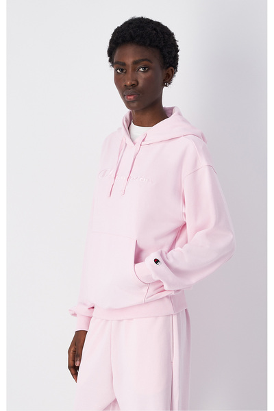 Champion Icons Hooded Sweatshirt Pembe Kadın Kapüşonlu Sweatshirt-117785-PS195