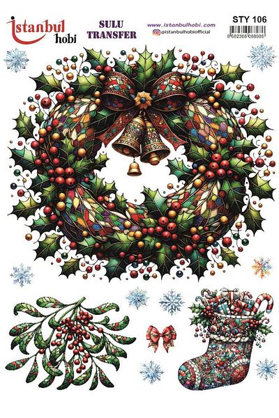 İstanbul Hobi New Year's Water Transfer 25X35Cm Sty106