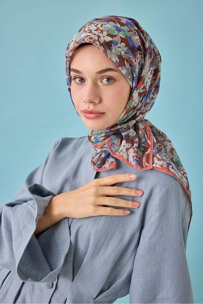 Silk Home Μαλακό βαμβακερό κασκόλ με μοτίβο Bodrum