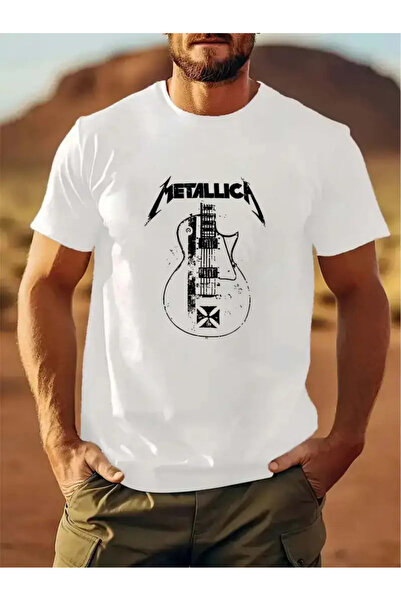PARUNIV Tricou Barbati, Lejer pentru Iesiri Casual, bumbac 100%, Rock, Metallica
