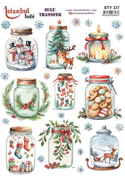 İstanbul Hobi New Year's Water Transfer 25X35Cm Sty337