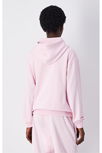 Champion Icons Hooded Sweatshirt Pembe Kadın Kapüşonlu Sweatshirt-117785-PS195