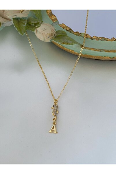 Asia by Leuvoié Asia By Leuvoie A Harfli Zirkon Taşlı Deniz Atı Kolye