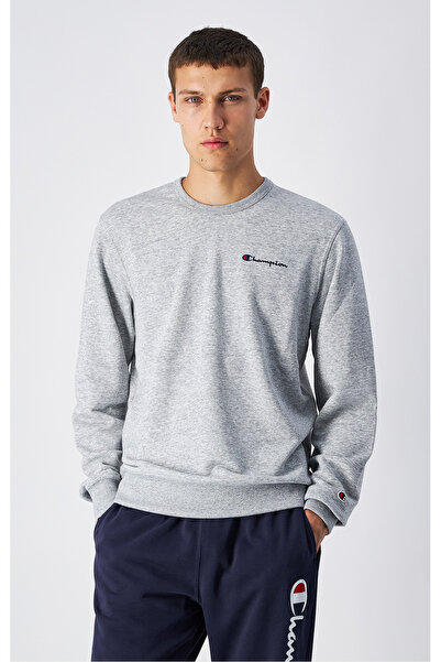 Champion Icons Crewneck Sweatshirt Gri Erkek Sweatshirt-220730-EM021