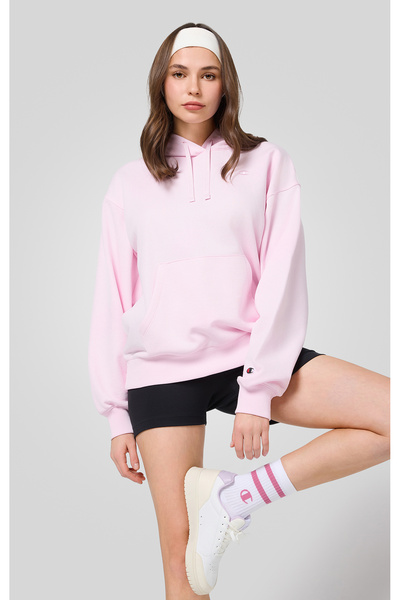 Champion Icons Hooded Sweatshirt Pembe Kadın Kapüşonlu Sweatshirt-117786-PS195