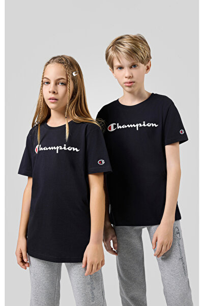 Champion Icons SS Tee Siyah Çocuk Tişört-306879-KK001