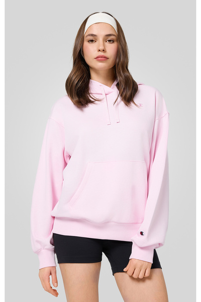 Champion Icons Hooded Sweatshirt Pembe Kadın Kapüşonlu Sweatshirt-117786-PS195