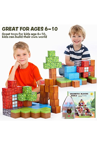 Slons Aksesuar manyetik minecraft tarzı geka geliştirici block eğitici oyunca...