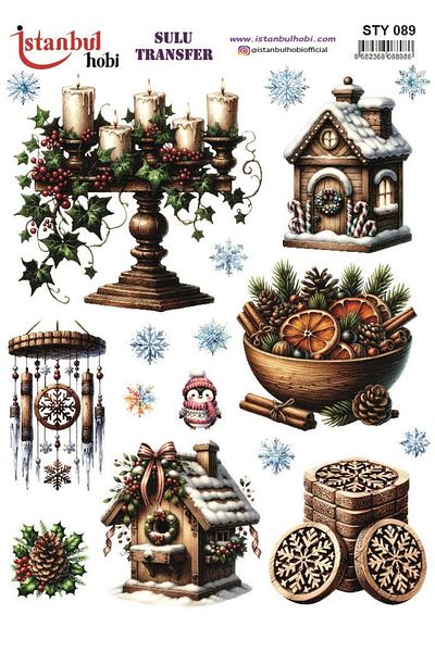 İstanbul Hobi New Year's Water Transfer 25X35Cm Sty089