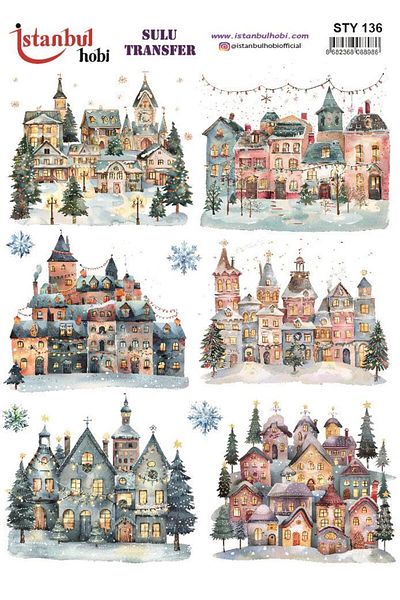 İstanbul Hobi New Year's Water Transfer 25X35Cm Sty136