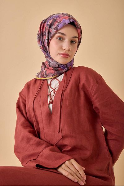Silk Home Μαλακό βαμβακερό κασκόλ με μοτίβο Bodrum