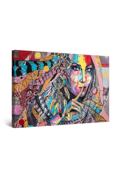 startonight Tablou DualView Startonight Femeie amerindiana, 90 cm x 60 cm