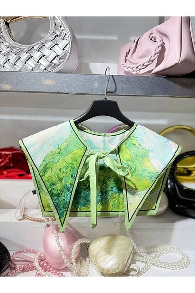 MODAGK Imported Vintage Shawl Collar Scarf - Collar
