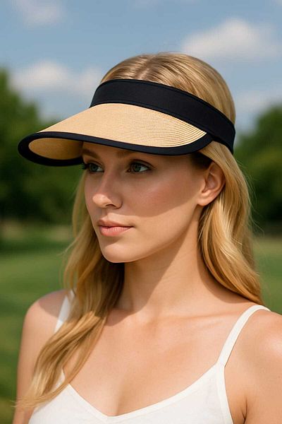 WOHOME Brimmed Straw Sport Visor Hat-Vizora Women's Hat
