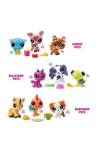 Sunman 6469 Sun-Littlest Pet Shop Minis Set of 3 Figures