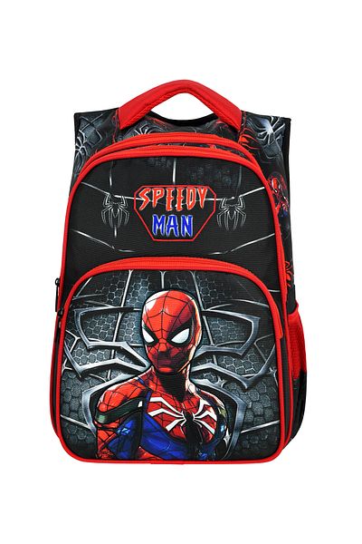 Waddell Spiderman Patterned Elementary School Backpack with Lunch Bag and 2 Pocket Pen Holder
