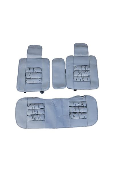DELUXETUNING Set huse scaune auto, universale, fata-spate, piele ecologica, gri