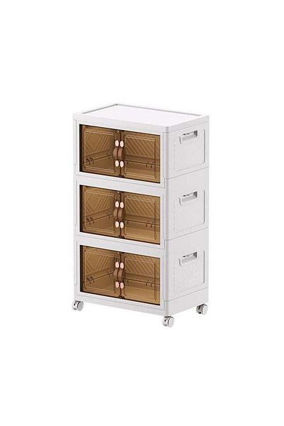 Generic Foldable Storage Closet Large Size with Wheels and Magnetic Lock Doors