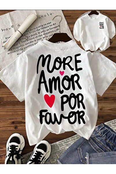 SVART WEAR περισσότερο αγάπη παρακαλώ T-Shirt oversized μπλουζάκι λευκό