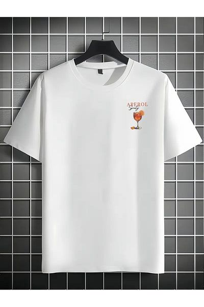 AEMİ Μπλουζάκι Unisex Aperol με στάμπα Oversize Crew Neck