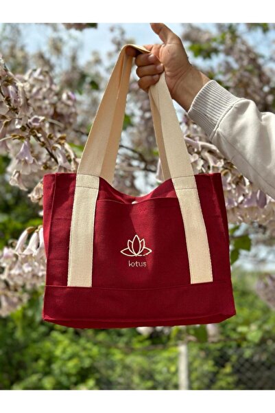 LTS bag siyah keten omuz çantası