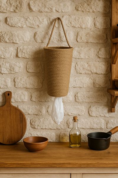 ÖRGÜM Θήκη για τσάντες Jute Bag Organizer Basket Organizer 30x15 cm