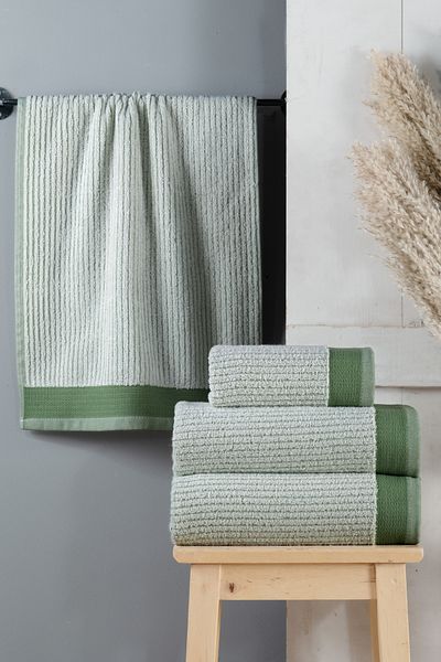 Mürdüm Home Lena 4-Piece Bath Towel Set Turkish Bath Set 100% Cotton