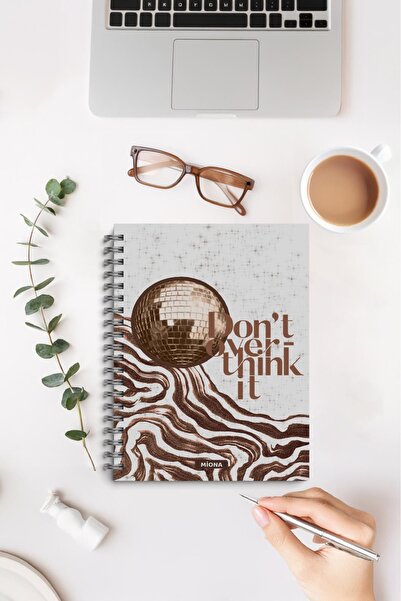 Miona A5 Sprialli Okul Defteri 120 Sayfa 4’lü Set Kahverengi Temalı 2 Kareli-2 Çizgili, Defter , Notebook