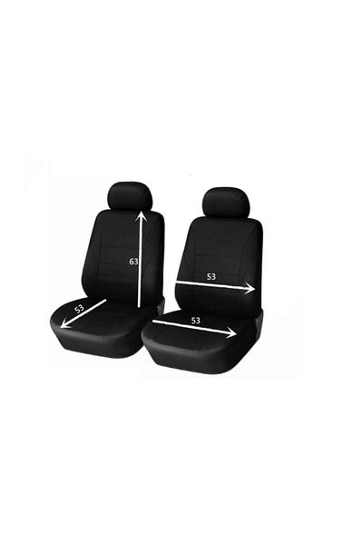 DELUXETUNING Set huse scaune auto, universale, fata 2 locuri, Negru, jacqard