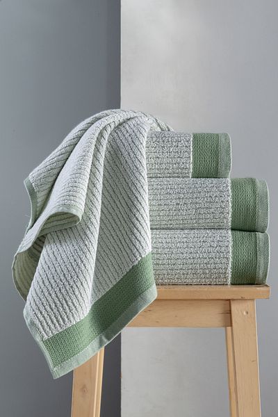 Mürdüm Home Lena 4-Piece Bath Towel Set Turkish Bath Set 100% Cotton