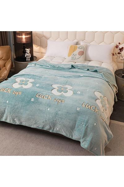 FIONNA.RO Cocolino Fluffy Blanket 200x230cm - Lucky Flower