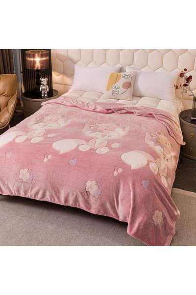 FIONNA.RO Cocolino Fluffy Blanket 200x230cm - Pink Fox