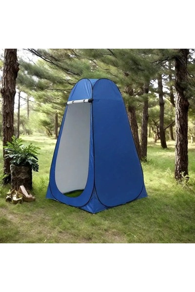 Eşya Dünyası 1 Adet Mavi Su Geçirmez Gizlilik Çadırı - Plaj, Kamp ve Açık Hava -Hafif Katlanabilir Soyunma Kabini