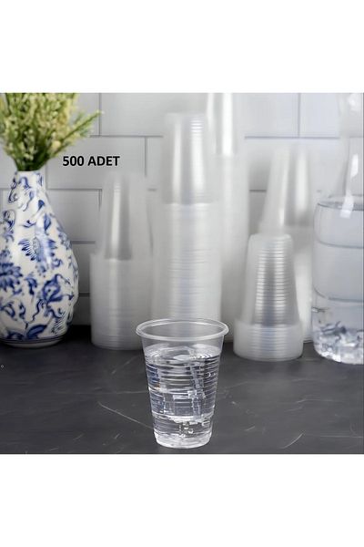 Dispoza Vending Machine Cup Pet Cup Plastic Soft Drink and Water Cup 500 Pieces 180 Cc