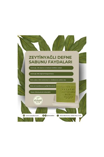 MİNGODAN 8 Pieces Olive Oil Laurel Soap Skin Care Suitable for Sensitive Skin Support Skin Diseases