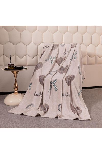 FIONNA.RO Cocolino Fluffy Blanket 200x230cm - Lucky Heart