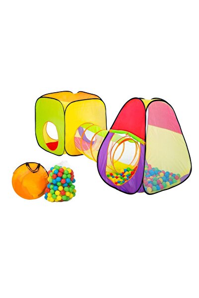 OEM Cort copii cu tunel, 280x83x100cm, Multicolor