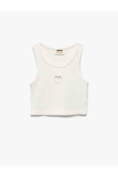 Koton New Season Heart Window Detailed Sleeveless Ribbed Undershirt
