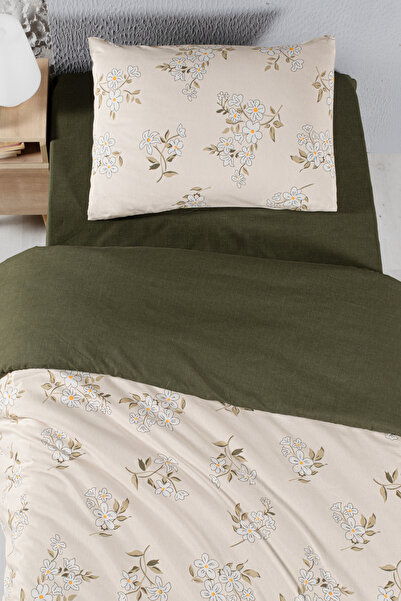 Mürdüm Home Piteya %100 Pamuklu Çarşaflı Tek Kişilik Nevresim Takımı