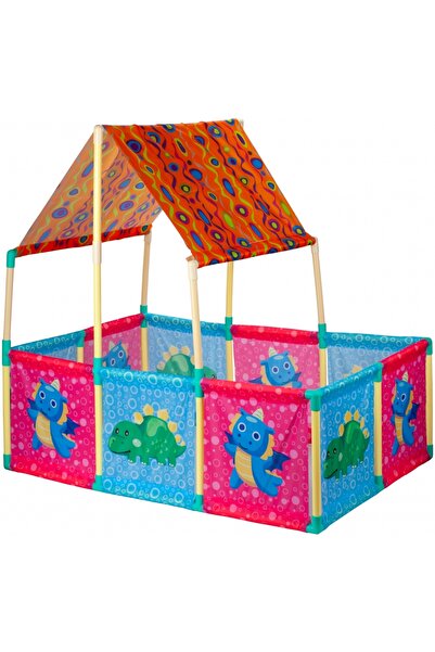 İSP Loc de joaca "LikeSmart Baby Paradise", pentru Copii, Casuta, Margini Rot...