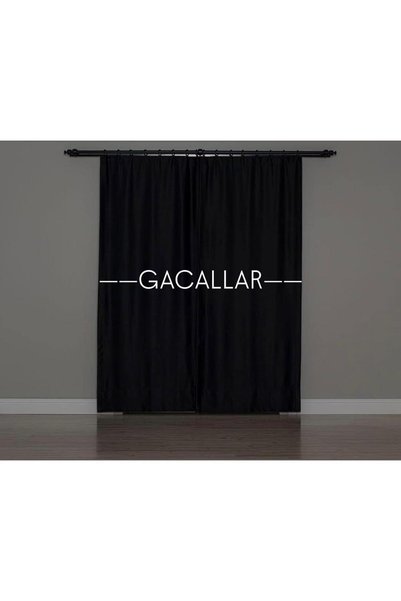 GACALLAR HOUSE Dable Blackout 3 Layer Black Color (Can Be Used as Day Fonperde Night Sunshield)