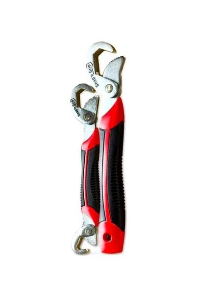 unbranded Snap & Grip Automatic Adjustable Wrench Set, 2 Pieces - Red/Black/Silver