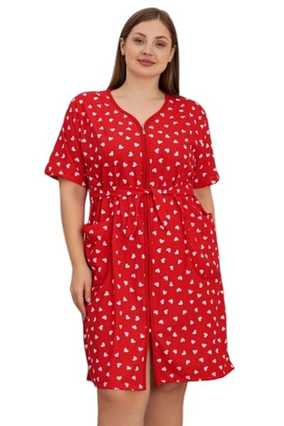 Star Fashion Housewife's cape, short sleeve, with drawstring at the waist